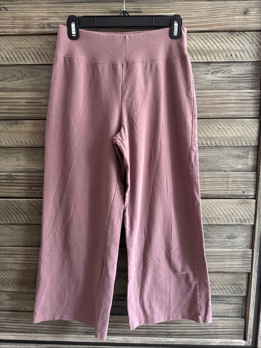 Pact Cropped Wide-Leg Knit Pants - Dusty Mauve